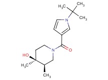 (3R*,4S*)-1-[(1-tert-butyl-1H-pyrrol-3-yl)carbonyl]-3,4-dimethylpiperidin-4-ol