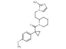 1-{[1-(4-methoxyphenyl)cyclopropyl]carbonyl}-2-[2-(2-methyl-1H-imidazol-1-yl)ethyl]piperidine