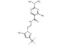2-(dimethylamino)-4-methyl-N-{2-[5-methyl-3-(trifluoromethyl)-1H-pyrazol-1-yl]ethyl}-5-pyrimidinecarboxamide