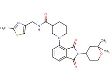1-[2-(2,2-dimethyltetrahydro-2H-pyran-4-yl)-1,3-dioxo-2,3-dihydro-1H-isoindol-4-yl]-N-[(2-methyl-1,3-thiazol-4-yl)methyl]-3-piperidinecarboxamide