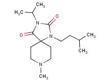 3-isopropyl-8-methyl-1-(3-methylbutyl)-1,3,8-triazaspiro[4.5]decane-2,4-dione