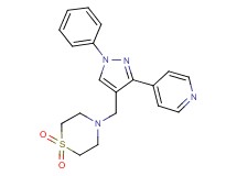 4-[(1-phenyl-3-pyridin-4-yl-1H-pyrazol-4-yl)methyl]thiomorpholine 1,1-dioxide