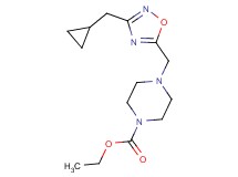 ethyl 4-{[3-(cyclopropylmethyl)-1,2,4-oxadiazol-5-yl]methyl}-1-piperazinecarboxylate