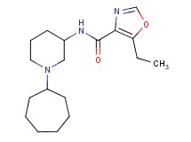 N-(1-cycloheptyl-3-piperidinyl)-5-ethyl-1,3-oxazole-4-carboxamide