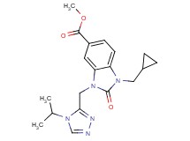 methyl 1-(cyclopropylmethyl)-3-[(4-isopropyl-4H-1,2,4-triazol-3-yl)methyl]-2-oxo-2,3-dihydro-1H-benzimidazole-5-carboxylate
