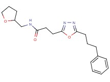 3-[5-(3-phenylpropyl)-1,3,4-oxadiazol-2-yl]-N-(tetrahydro-2-furanylmethyl)propanamide