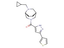(1R*,5R*)-6-(cyclopropylmethyl)-3-{[3-(3-thienyl)-1H-pyrazol-5-yl]carbonyl}-3,6-diazabicyclo[3.2.2]nonane