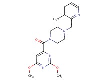 2,4-dimethoxy-6-({4-[(3-methylpyridin-2-yl)methyl]piperazin-1-yl}carbonyl)pyrimidine