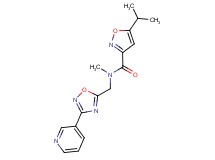 5-isopropyl-N-methyl-N-{[3-(3-pyridinyl)-1,2,4-oxadiazol-5-yl]methyl}-3-isoxazolecarboxamide