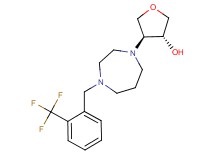 (3R*,4S*)-4-{4-[2-(trifluoromethyl)benzyl]-1,4-diazepan-1-yl}tetrahydrofuran-3-ol