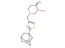 (3R*,4R*)-1-{[2-(1-adamantyl)-1,3-thiazol-4-yl]methyl}-4-aminopiperidin-3-ol
