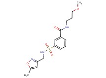 N-(3-methoxypropyl)-3-({[(5-methylisoxazol-3-yl)methyl]amino}sulfonyl)benzamide formate