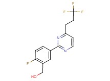 {2-fluoro-5-[4-(3,3,3-trifluoropropyl)pyrimidin-2-yl]phenyl}methanol