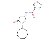 N-(1-cycloheptyl-5-oxo-3-pyrrolidinyl)-1,2,3-thiadiazole-4-carboxamide