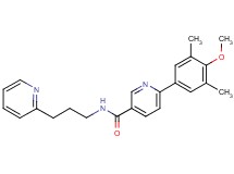 6-(4-methoxy-3,5-dimethylphenyl)-N-(3-pyridin-2-ylpropyl)nicotinamide