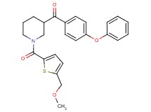 (1-{[5-(methoxymethyl)-2-thienyl]carbonyl}-3-piperidinyl)(4-phenoxyphenyl)methanone