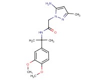 2-(5-amino-3-methyl-1H-pyrazol-1-yl)-N-[1-(3,4-dimethoxyphenyl)-1-methylethyl]acetamide
