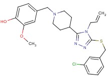 4-[(4-{4-allyl-5-[(3-chlorobenzyl)thio]-4H-1,2,4-triazol-3-yl}-1-piperidinyl)methyl]-2-methoxyphenol