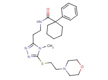 N-[2-(4-methyl-5-{[2-(4-morpholinyl)ethyl]thio}-4H-1,2,4-triazol-3-yl)ethyl]-1-phenylcyclohexanecarboxamide