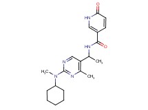 N-(1-{2-[cyclohexyl(methyl)amino]-4-methylpyrimidin-5-yl}ethyl)-6-oxo-1,6-dihydropyridine-3-carboxamide