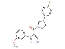 4-{[3-(4-fluorophenyl)-1-pyrrolidinyl]carbonyl}-3-(3-methoxyphenyl)-1H-pyrazole