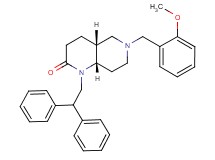 (4aR*,8aS*)-1-(2,2-diphenylethyl)-6-(2-methoxybenzyl)octahydro-1,6-naphthyridin-2(1H)-one