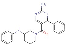 5-[(3-anilino-1-piperidinyl)carbonyl]-4-phenyl-2-pyrimidinamine