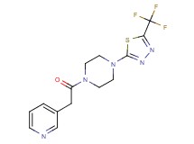 1-(pyridin-3-ylacetyl)-4-[5-(trifluoromethyl)-1,3,4-thiadiazol-2-yl]piperazine