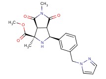 methyl (1R*,3S*,3aR*,6aS*)-1,5-dimethyl-4,6-dioxo-3-[3-(1H-pyrazol-1-ylmethyl)phenyl]octahydropyrrolo[3,4-c]pyrrole-1-carboxylate
