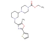 ethyl 4-(1-{[5-methyl-2-(2-thienyl)-1,3-oxazol-4-yl]methyl}-3-piperidinyl)-1-piperazinecarboxylate