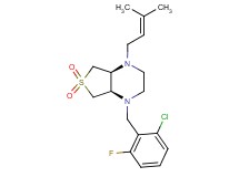 (4aS*,7aR*)-1-(2-chloro-6-fluorobenzyl)-4-(3-methyl-2-buten-1-yl)octahydrothieno[3,4-b]pyrazine 6,6-dioxide