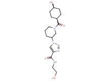 1-{1-[(cis-4-hydroxycyclohexyl)carbonyl]piperidin-3-yl}-N-(2-hydroxyethyl)-1H-1,2,3-triazole-4-carboxamide