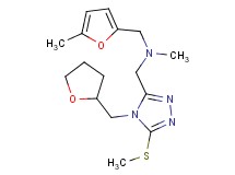 N-methyl-1-(5-methyl-2-furyl)-N-{[5-(methylthio)-4-(tetrahydro-2-furanylmethyl)-4H-1,2,4-triazol-3-yl]methyl}methanamine