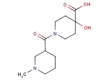 4-hydroxy-1-[(1-methylpiperidin-3-yl)carbonyl]piperidine-4-carboxylic acid