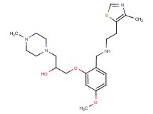 1-[5-methoxy-2-({[2-(4-methyl-1,3-thiazol-5-yl)ethyl]amino}methyl)phenoxy]-3-(4-methyl-1-piperazinyl)-2-propanol