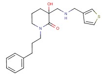 3-hydroxy-1-(3-phenylpropyl)-3-{[(3-thienylmethyl)amino]methyl}piperidin-2-one