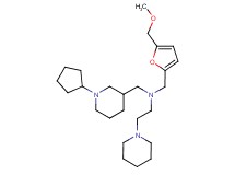 N-[(1-cyclopentyl-3-piperidinyl)methyl]-N-{[5-(methoxymethyl)-2-furyl]methyl}-2-(1-piperidinyl)ethanamine