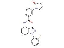 N-[1-(2-fluorophenyl)-4,5,6,7-tetrahydro-1H-indazol-4-yl]-3-(2-oxo-1-pyrrolidinyl)benzamide