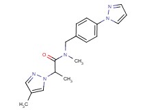N-methyl-2-(4-methyl-1H-pyrazol-1-yl)-N-[4-(1H-pyrazol-1-yl)benzyl]propanamide