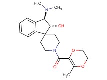 (2R*,3R*)-3-(dimethylamino)-1'-[(3-methyl-5,6-dihydro-1,4-dioxin-2-yl)carbonyl]-2,3-dihydrospiro[indene-1,4'-piperidin]-2-ol