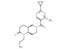 (4aS*,8aR*)-6-[(2-cyclopropyl-4-methylpyrimidin-5-yl)carbonyl]-1-propyloctahydro-1,6-naphthyridin-2(1H)-one