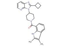 2-cyclobutyl-3-{1-[(2,3-dimethyl-1H-indol-7-yl)carbonyl]-4-piperidinyl}-3H-imidazo[4,5-b]pyridine