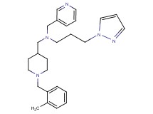 N-{[1-(2-methylbenzyl)-4-piperidinyl]methyl}-3-(1H-pyrazol-1-yl)-N-(3-pyridinylmethyl)-1-propanamine