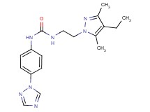N-[2-(4-ethyl-3,5-dimethyl-1H-pyrazol-1-yl)ethyl]-N'-[4-(1H-1,2,4-triazol-1-yl)phenyl]urea