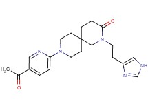 9-(5-acetylpyridin-2-yl)-2-[2-(1H-imidazol-4-yl)ethyl]-2,9-diazaspiro[5.5]undecan-3-one