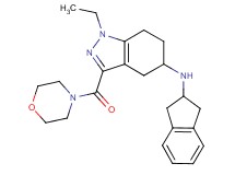 N-(2,3-dihydro-1H-inden-2-yl)-1-ethyl-3-(4-morpholinylcarbonyl)-4,5,6,7-tetrahydro-1H-indazol-5-amine