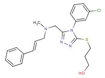 3-{[4-(3-chlorophenyl)-5-({methyl[(2E)-3-phenyl-2-propen-1-yl]amino}methyl)-4H-1,2,4-triazol-3-yl]thio}-1-propanol