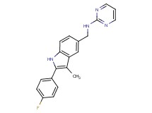 N-{[2-(4-fluorophenyl)-3-methyl-1H-indol-5-yl]methyl}pyrimidin-2-amine