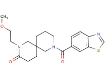 8-(1,3-benzothiazol-6-ylcarbonyl)-2-(2-methoxyethyl)-2,8-diazaspiro[5.5]undecan-3-one