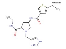 (4R)-N-ethyl-4-{[(5-ethyl-3-thienyl)carbonyl]amino}-1-(1H-imidazol-4-ylmethyl)-L-prolinamide